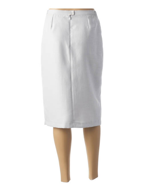 Jupe mi-longue gris LISA CHESNAY pour femme