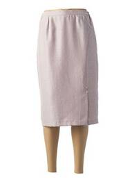 Jupe mi-longue taille à pinces rose GUY DUBOUIS femme