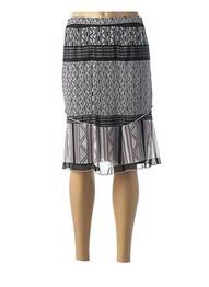 Jupe mi-longue taille élastique noir GUY DUBOUIS femme