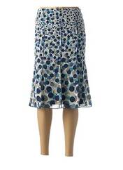 Jupe mi-longue bleu GUY DUBOUIS pour femme seconde vue