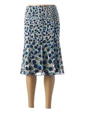 Jupe mi-longue bleu GUY DUBOUIS pour femme