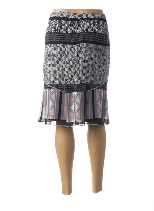 Jupe mi-longue taille élastique noir FRANCE RIVOIRE femme