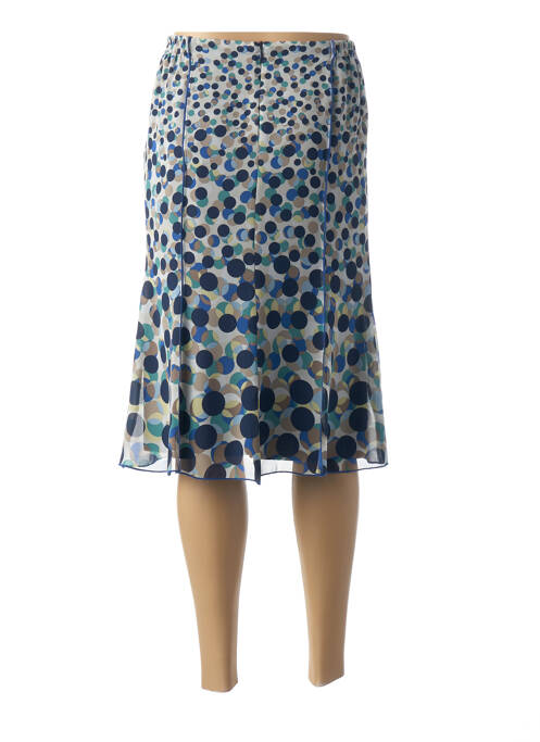 Jupe mi-longue bleu GUY DUBOUIS pour femme