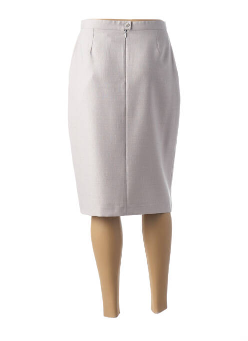 Jupe mi-longue gris FRANCE RIVOIRE pour femme