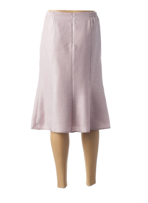 Jupe mi-longue rose FRANCE RIVOIRE pour femme