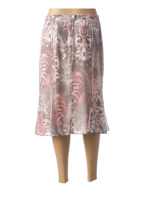 Jupe mi-longue rose GUY DUBOUIS pour femme