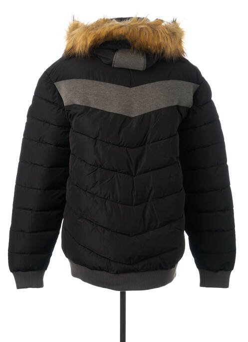 Doudoune manches longues a capuche noir KAPORAL homme