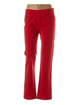 Pantalon droit rouge FARFALLA ROSSO pour femme