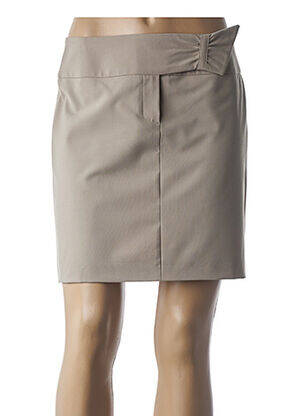 Jupe courte coupe évasée beige TEENFLO femme
