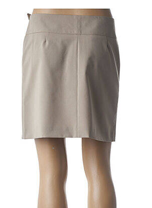 Jupe courte coupe évasée beige TEENFLO femme