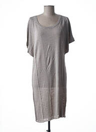 Robe pull tissage chiné gris STEFAN GREEN femme