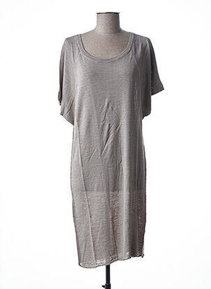 Robe pull stretch gris STEFAN GREEN femme