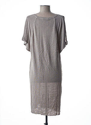 Robe pull tissage chiné gris STEFAN GREEN femme