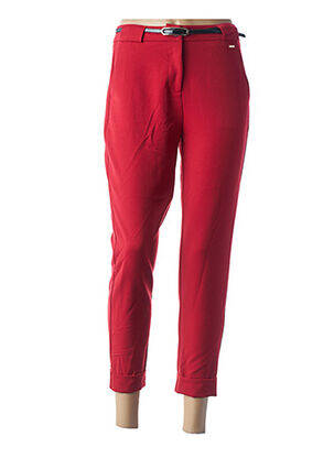 Pantalon 7/8 coupe chino taille basse rouge FRACOMINA femme