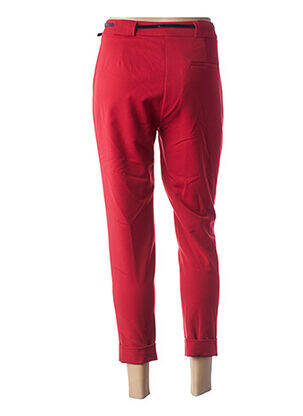 Pantalon 7/8 coupe chino taille basse rouge FRACOMINA femme