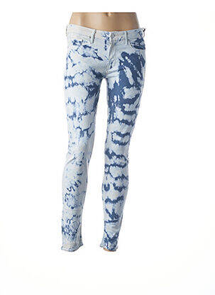 Pantalon slim taille basse taille basse bleu MOTHER femme