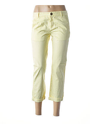 Pantalon 7/8 coupe chino taille basse jaune CURRENTE/ELLIOTT femme