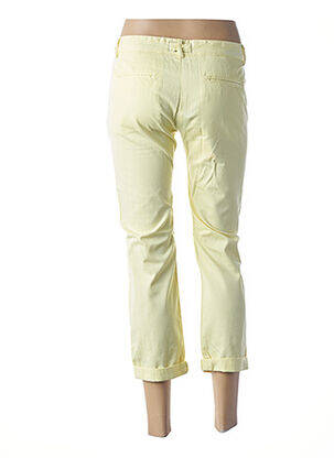 Pantalon 7/8 coupe chino taille basse jaune CURRENTE/ELLIOTT femme
