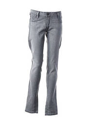 Pantalon slim taille basse taille basse gris BLEULAB femme