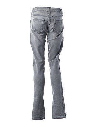 Pantalon slim taille basse taille basse gris BLEULAB femme