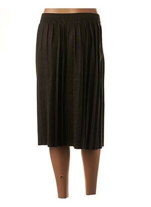 Jupe mi-longue stretch gris MARIE-SIXTINE femme