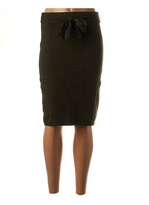 Jupe mi-longue stretch vert MARIE-SIXTINE femme