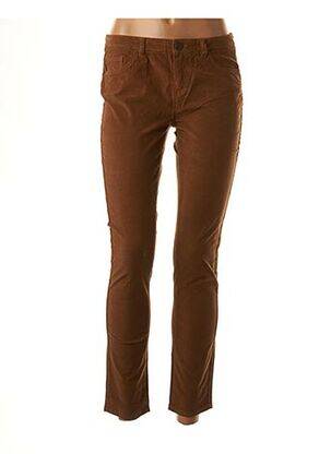 Pantalon 7/8 stretch taille basse marron LAB DIP PARIS femme