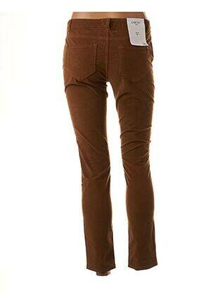 Pantalon 7/8 stretch taille basse marron LAB DIP PARIS femme