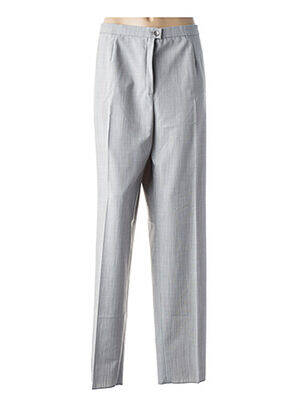 Pantalon droit taille à pinces taille haute gris KARTING femme