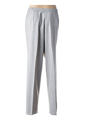 Pantalon droit taille à pinces taille haute gris KARTING femme