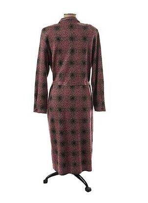 Robe mi-longue manches longues manches longues rose FRANCE RIVOIRE femme