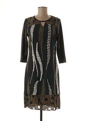 Robe mi-longue manches 3/4 manches 3/4 noir MERI & ESCA femme