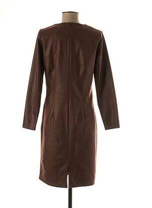 Robe mi-longue manches longues manches longues marron MERI & ESCA femme