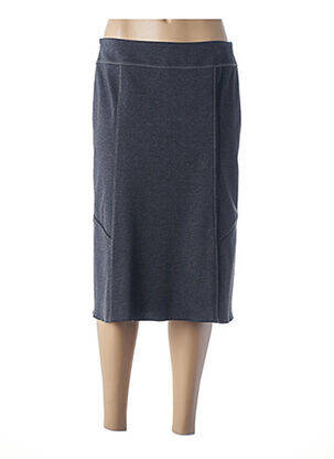 Jupe mi-longue stretch gris GUY DUBOUIS femme