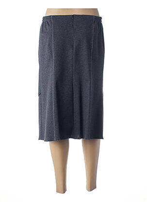 Jupe mi-longue stretch gris GUY DUBOUIS femme