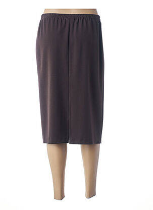 Jupe mi-longue stretch marron FRANCE RIVOIRE femme