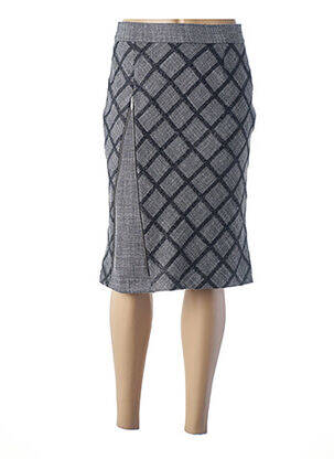 Jupe mi-longue coupe droite gris MERI & ESCA femme