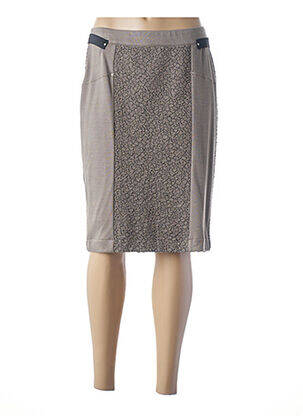 Jupe mi-longue coupe droite beige MERI & ESCA femme