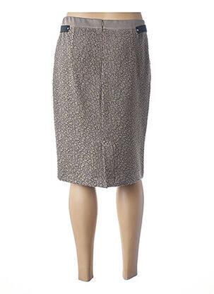 Jupe mi-longue coupe droite beige MERI & ESCA femme