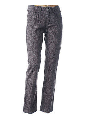 Pantalon 7/8 fermeture zippée sous rabat boutonné taille normale marron GUY DUBOUIS femme