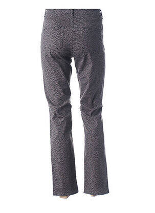 Pantalon 7/8 fermeture zippée sous rabat boutonné taille normale marron GUY DUBOUIS femme