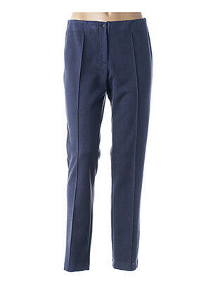 Pantalon droit taille élastique bleu GUY DUBOUIS femme