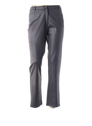 Pantalon 7/8 taille élastique marron GUY DUBOUIS femme