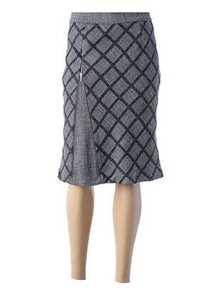 Jupe mi-longue taille normale gris GUY DUBOUIS femme