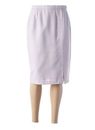 Jupe mi-longue taille haute rose GUY DUBOUIS femme