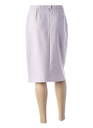 Jupe mi-longue taille haute rose GUY DUBOUIS femme