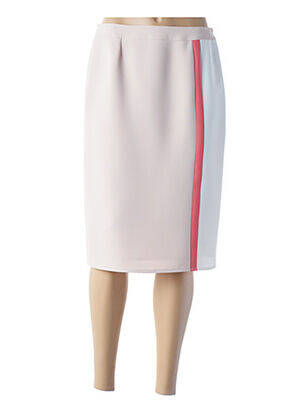 Jupe mi-longue stretch beige GUY DUBOUIS femme