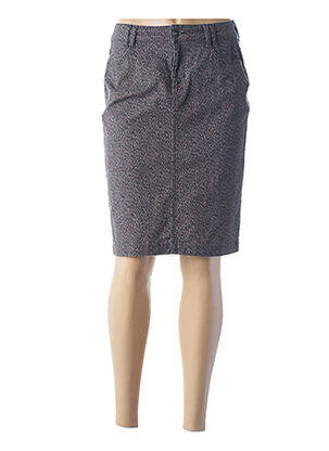 Jupe mi-longue taille haute gris GUY DUBOUIS femme