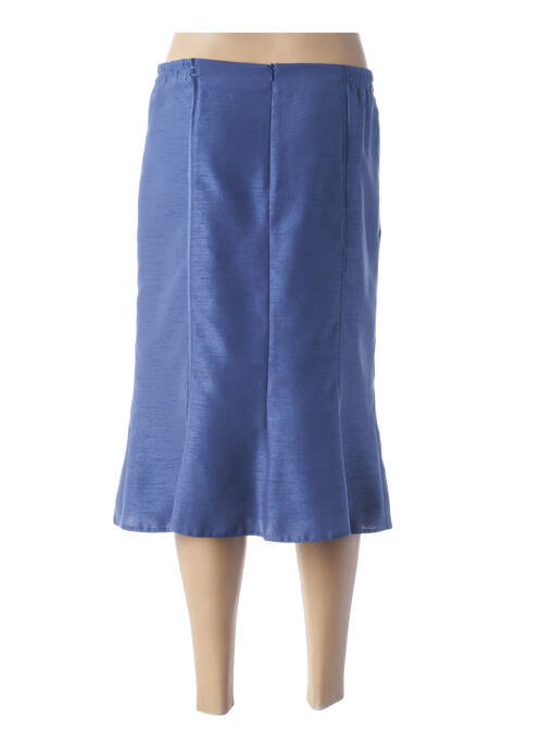 Jupe mi-longue taille normale bleu GUY DUBOUIS femme