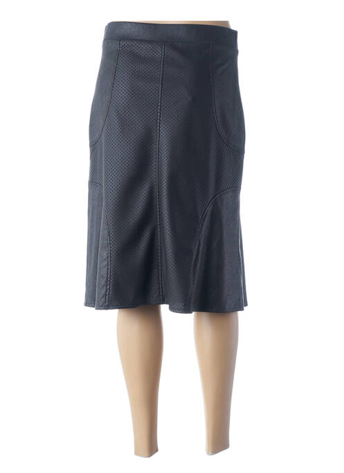 Jupe mi-longue coupe droite noir GUY DUBOUIS femme